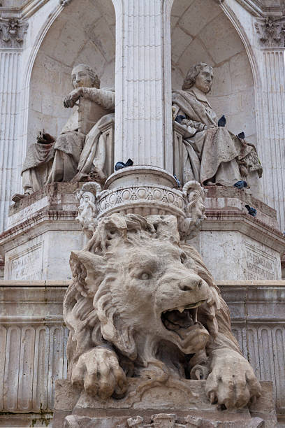 The lion Sculture on the St Sulpice Fountain