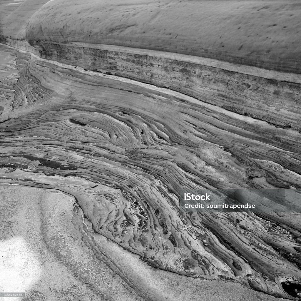 Stone formation in riverbed, Raan of kutch, gujrath, India Water has cut stones in riverbed forming beautiful rock formations 2015 Stock Photo