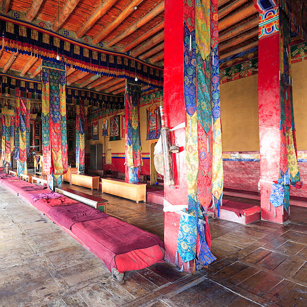 istock Interiors of Buddhist monastery , circa May 2011, Ladakh, India 466987236
