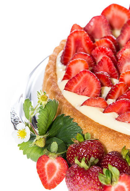 istock Strawberry Cake isolated on white 466987693