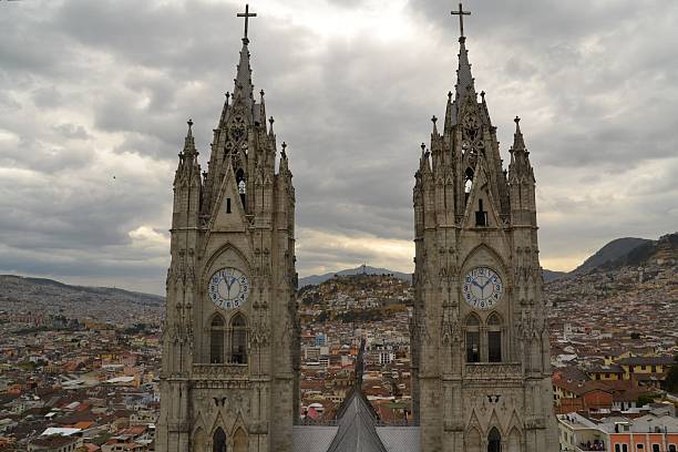 istock Towers of Basilica in Quito, Ecuador 466988936