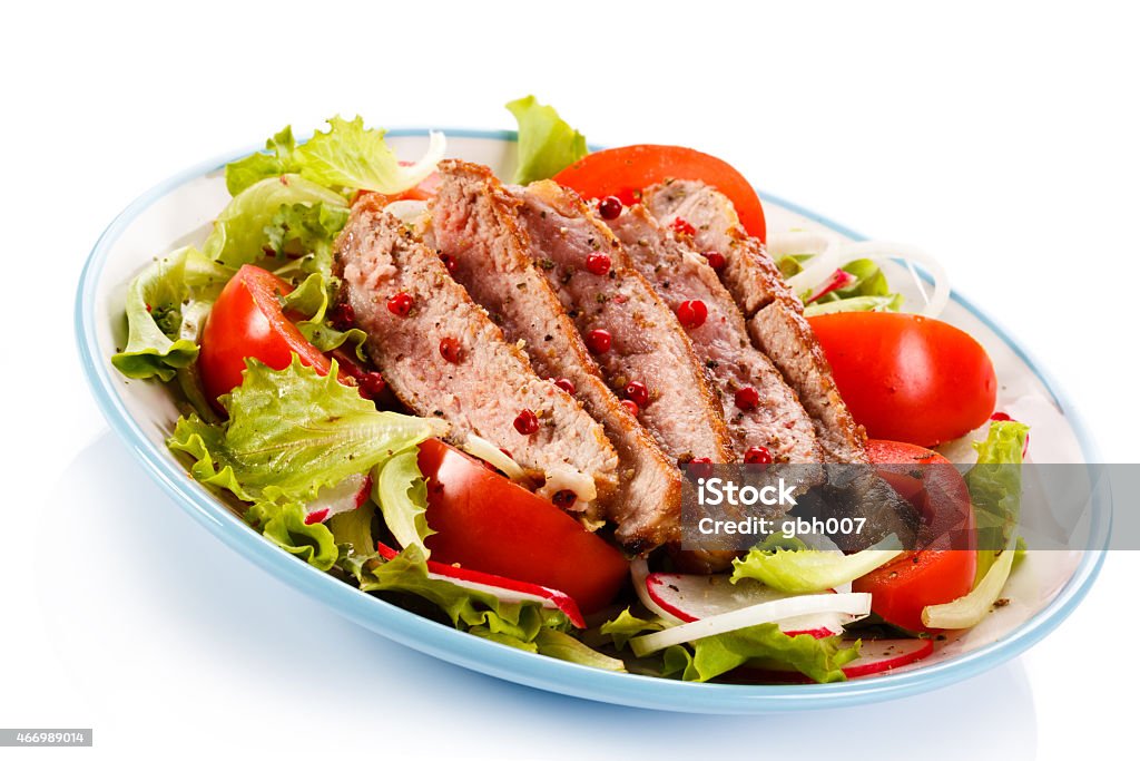 Roasted meat and vegetables Roastbeef and vegetables 2015 Stock Photo