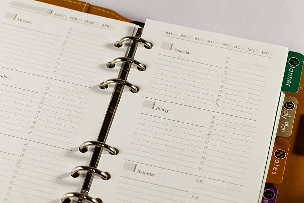 istock Close up image of blank note book organizer 466991657