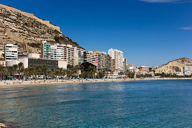 Praia de Alicante - fotografia de stock