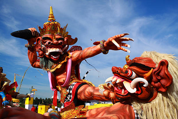 Ogoh-Ogoh The Balinese Giant puppet Ogoh-ogoh,the Giant puppet. parade before Nyepi day. ogoh ogoh in bali indonesia stock pictures, royalty-free photos & images