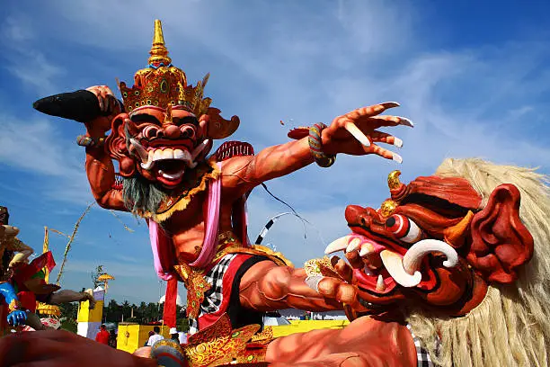 Ogoh-ogoh,the Giant puppet. parade before Nyepi day.