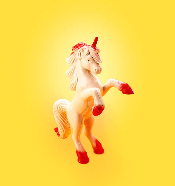 Unicorn Rearing Up stock photo