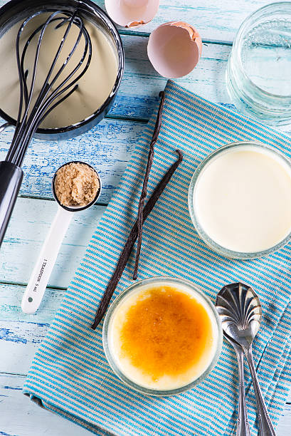 istock making homemade creme brulee with ingredients 466993612