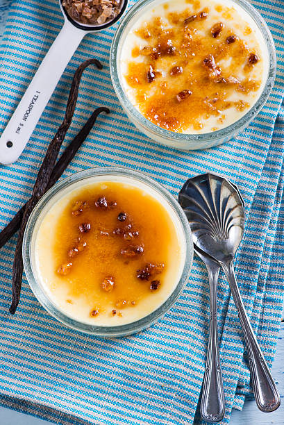 istock homemade creme brulee with cane sugar and fresh vanilla 466993618