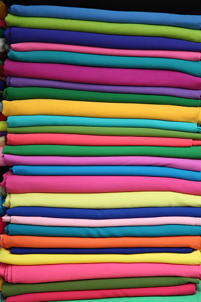 istock Pile of gentle folded shawls (scarfs) 466995723