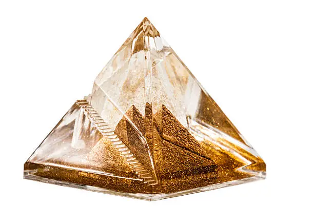 a small pyramid isolated over a white background