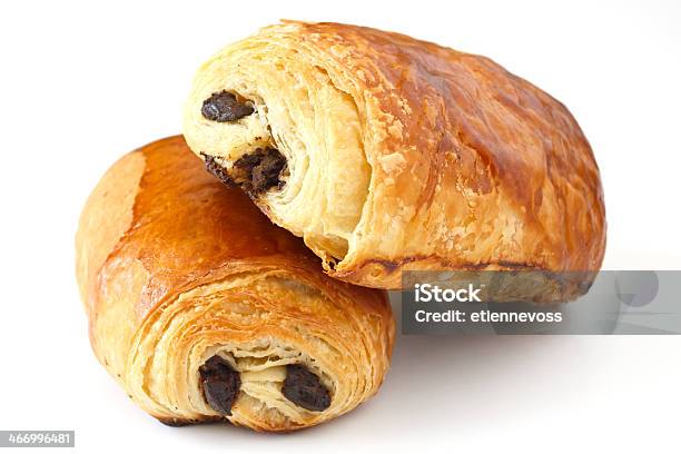 Chocolate Croissants Stacked Stock Photo - Download Image Now - Baked, Baked Pastry Item, Bakery