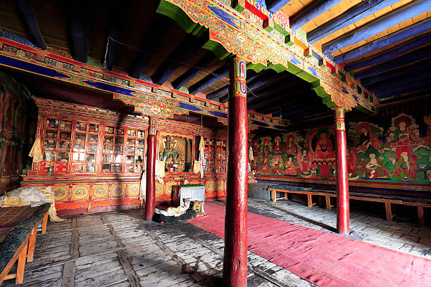 istock Interiors of Buddhist monastery , circa May 2011, Ladakh, India 466997432