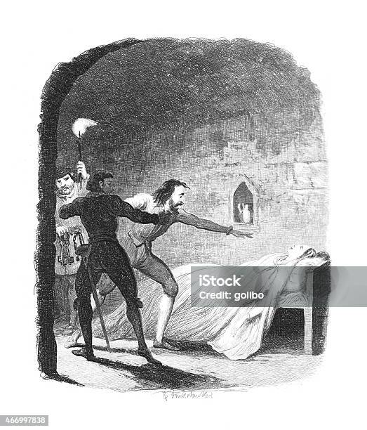 Guy Fawkes Death Of Viviana By George Cruikshank Stock Illustration - Download Image Now - Guy Fawkes, 2015, Antique