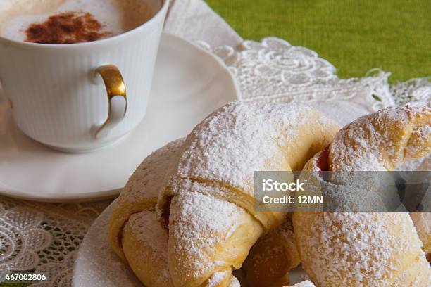 Sweet Croissants Stock Photo - Download Image Now - 2015, Baked, Baked Pastry Item