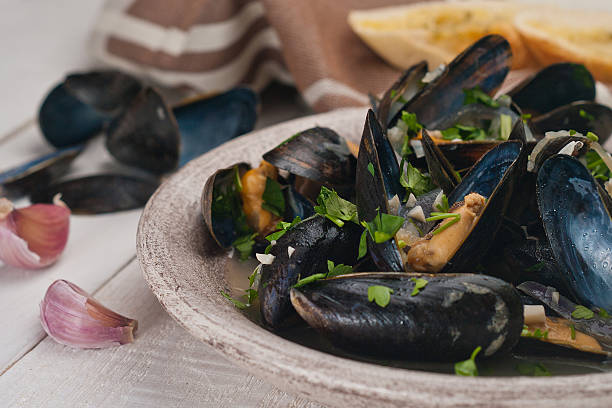 istock Moules Marinieres - Mussels cooked with white wine sauce 467003666