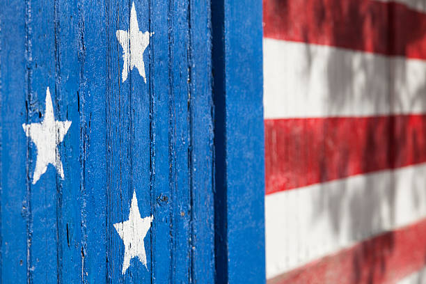 istock American Flag on Wood 467003837