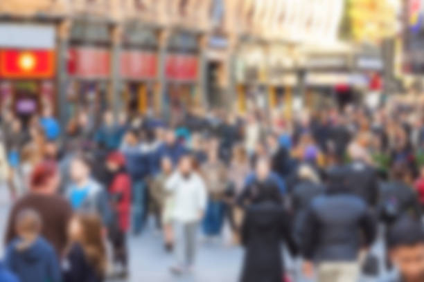 istock Crowded street in London, blurred background 467003838