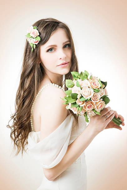 istock Beautiful bride with wedding bouquet 467004161
