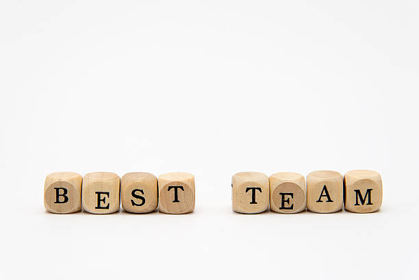 istock Best Team - word with dice on white background 467005306