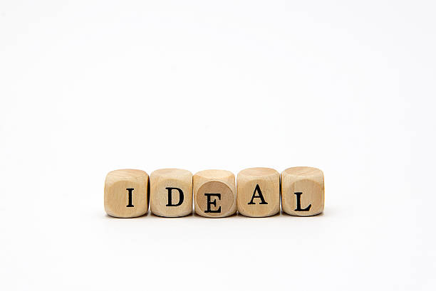 istock Ideal - word with dice on white background 467005360