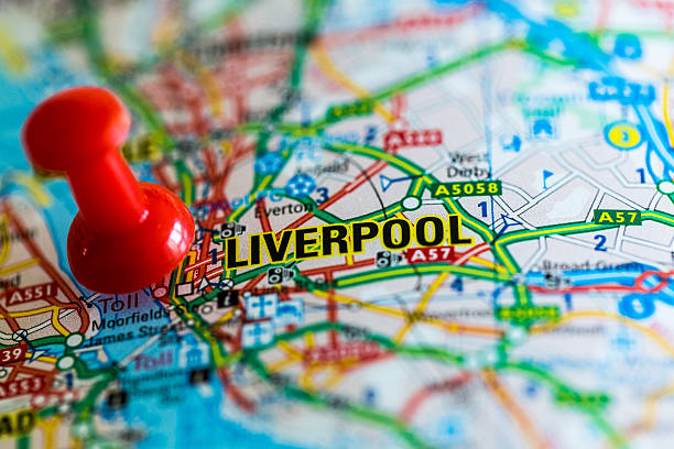 istock Close Up Map of Liverpool 467007010