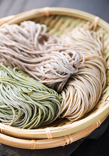 Japanese buckwheat noodle stock photo