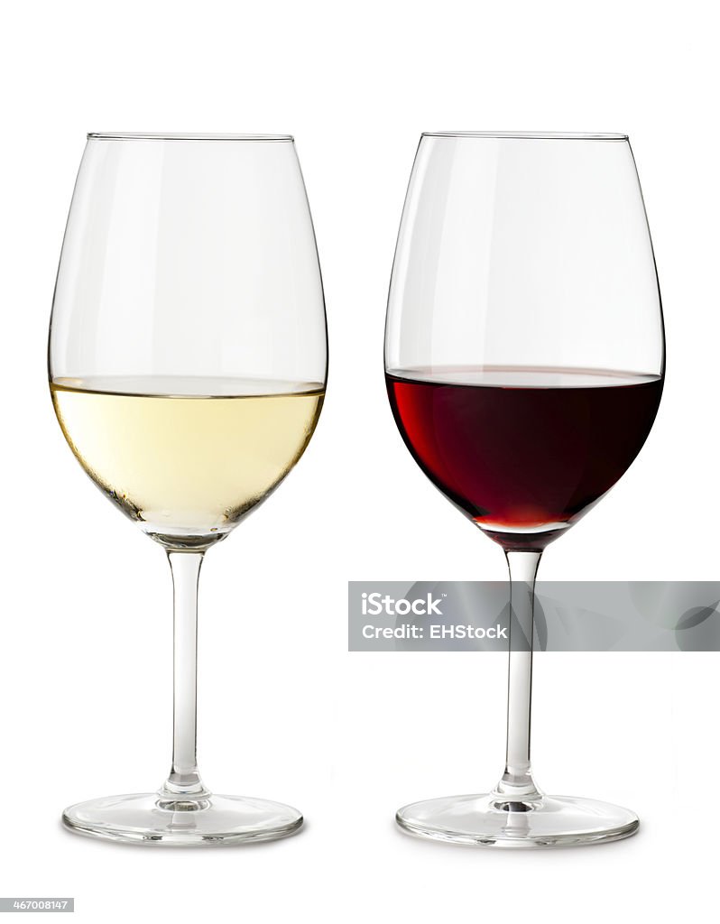 赤および白ワイングラス絶縁型 - グラスのロイヤリティフリーストックフォト