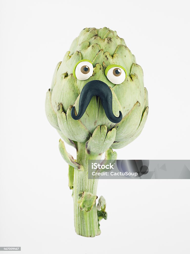 Artichoke Artichoke portrait handmade with plasticine by CactuSoup crew. Vegetable Stock Photo