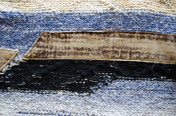 vecchio macro di sfondo di materiale in maglia di lana - close to brown wool canvas foto e immagini stock