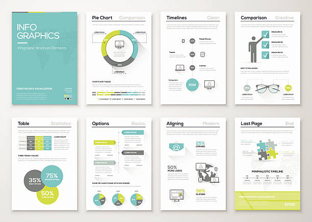 Fresh infographics vector concept. Business graphics brochures vector art illustration