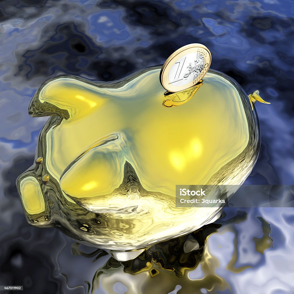 Digital Piggybank Visualization 2015 Stock Photo