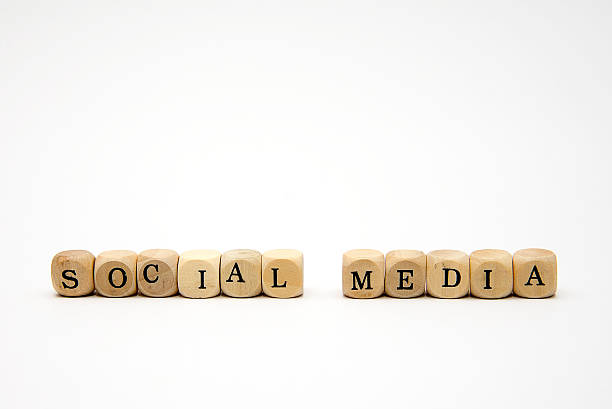 istock Social Media - word with dice on white background 467012484