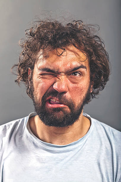 Weird and crazy guy Weird guy making a crazy face ugly face stock pictures, royalty-free photos & images