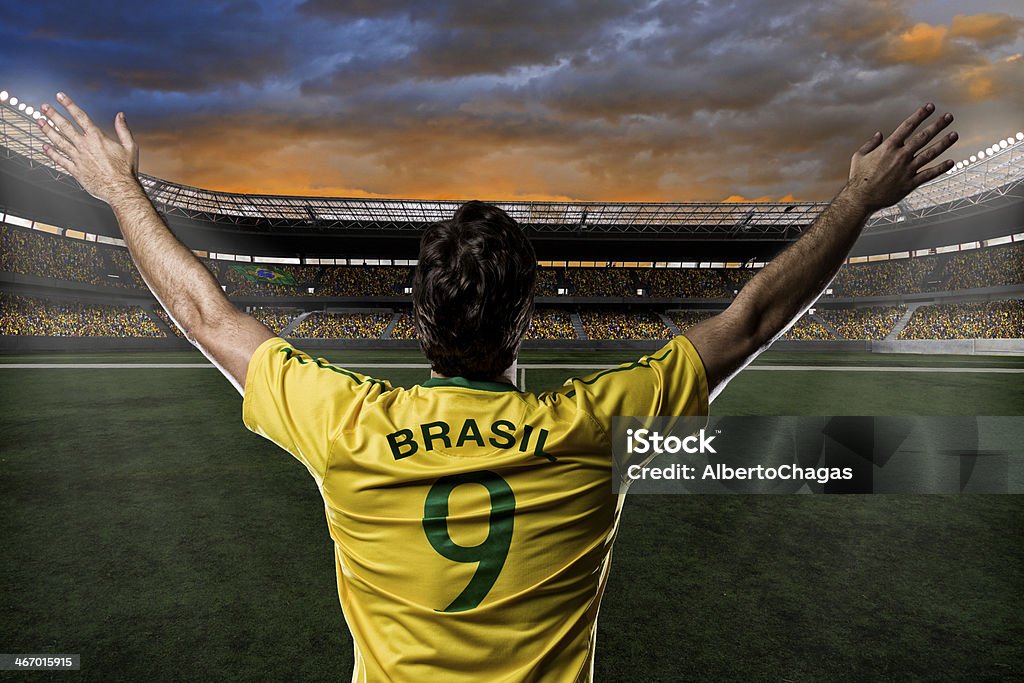 Calciatore brasiliano - Foto stock royalty-free di Calcio - Sport