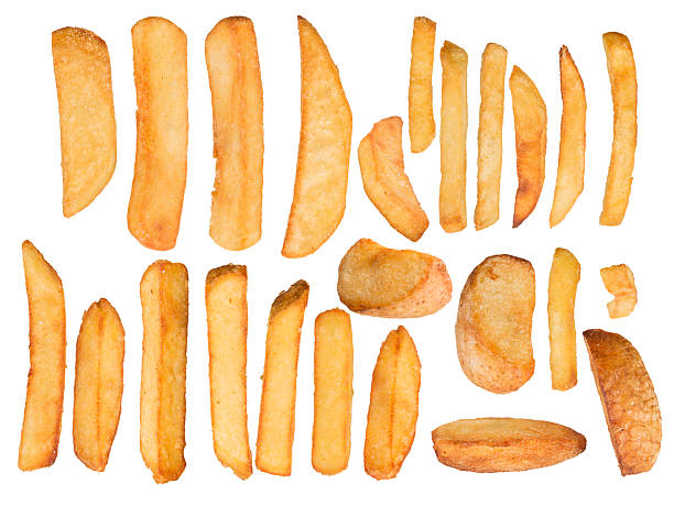 istock Cooked French fries laid side-by-side 467016282