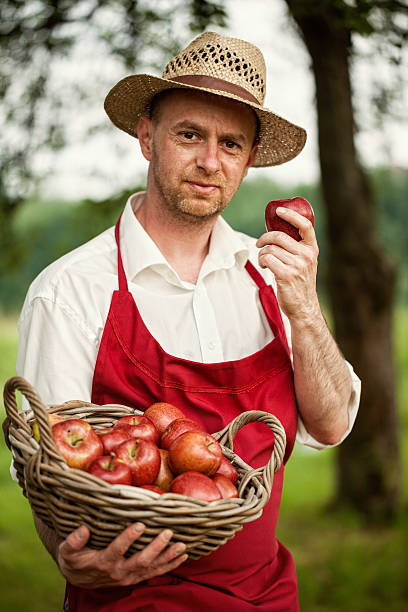 istock fruit grower in his orchard tasting apple harvest 467017253