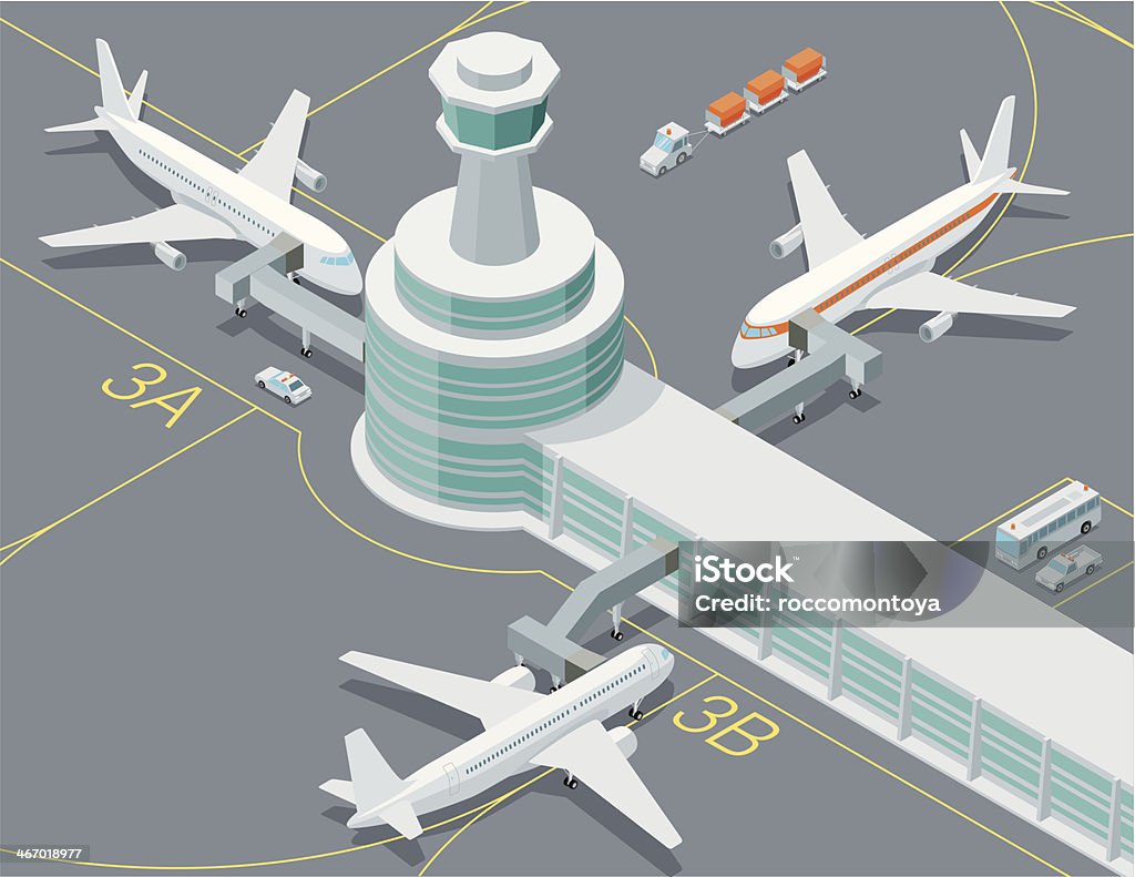 Isometric, Airport Transport Isometric, Airport transport Set made in adobe Illustrator (vector) Airport stock vector