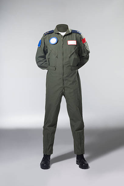 使用可能の戦闘機パイロットの頭ボディ、 - military uniform ストックフォトと画像
