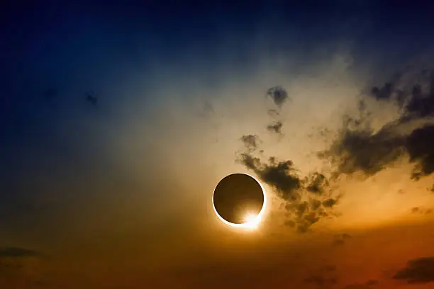 Scientific background, astronomical phenomenon - full sun eclipse, total solar eclipse