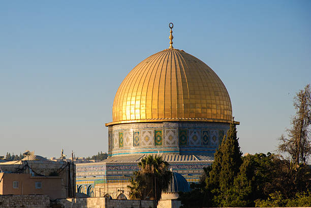 cúpula da rocha em jerusalém, a mesquita - jerusalem judaism david tower - fotografias e filmes do acervo