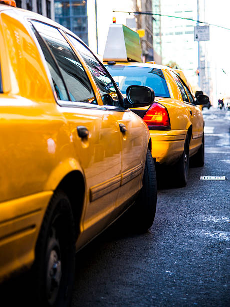 istock Yellow Taxis In New York, Selective Focus 467020119