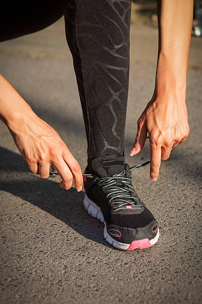 istock Runner tying sport shoes 467020916