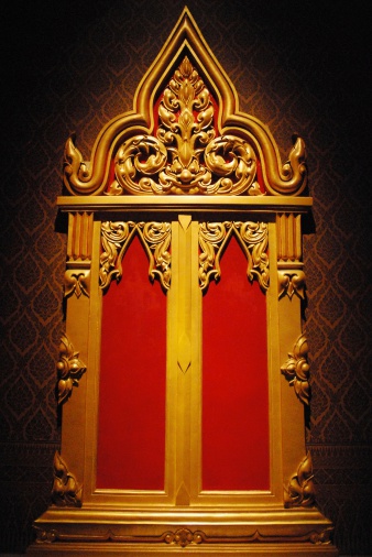 Red-gold door color in Thailand stlye.