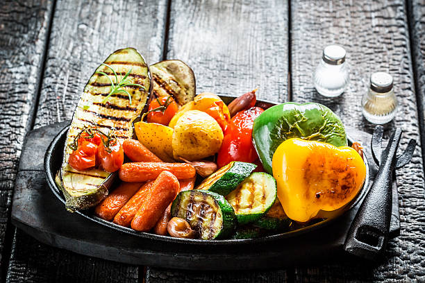 istock Roasted healthy vegetables on barbecue dish 467024286