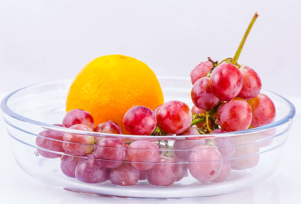 Grape and orange stock photo