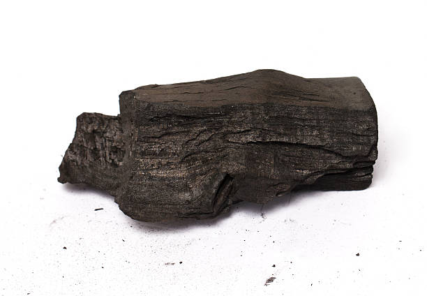 istock Charcoal made of wood isolated on white. 467026083