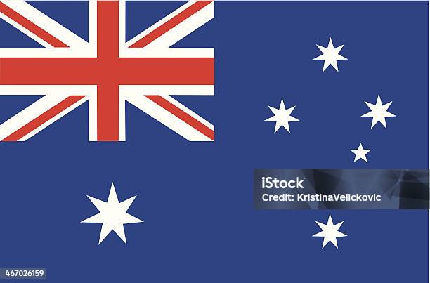 Vector Illustration Of The Australian Flag Stock Illustration - Download Image Now - Australian Flag, Vector, Clip Art