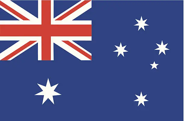 Vector illustration of Vector illustration of the Australian flag
