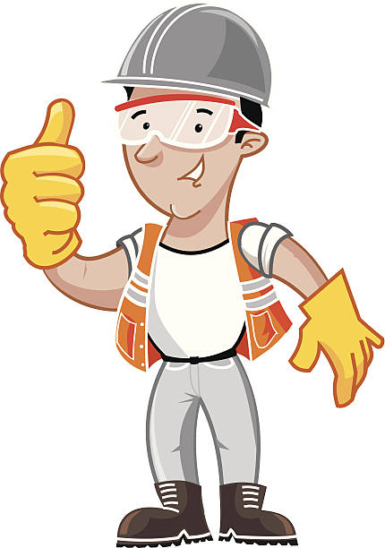 Cartoon Worker Security Stock Illustration - Download Image Now - Cartoon,  Construction Worker, Safety - iStock